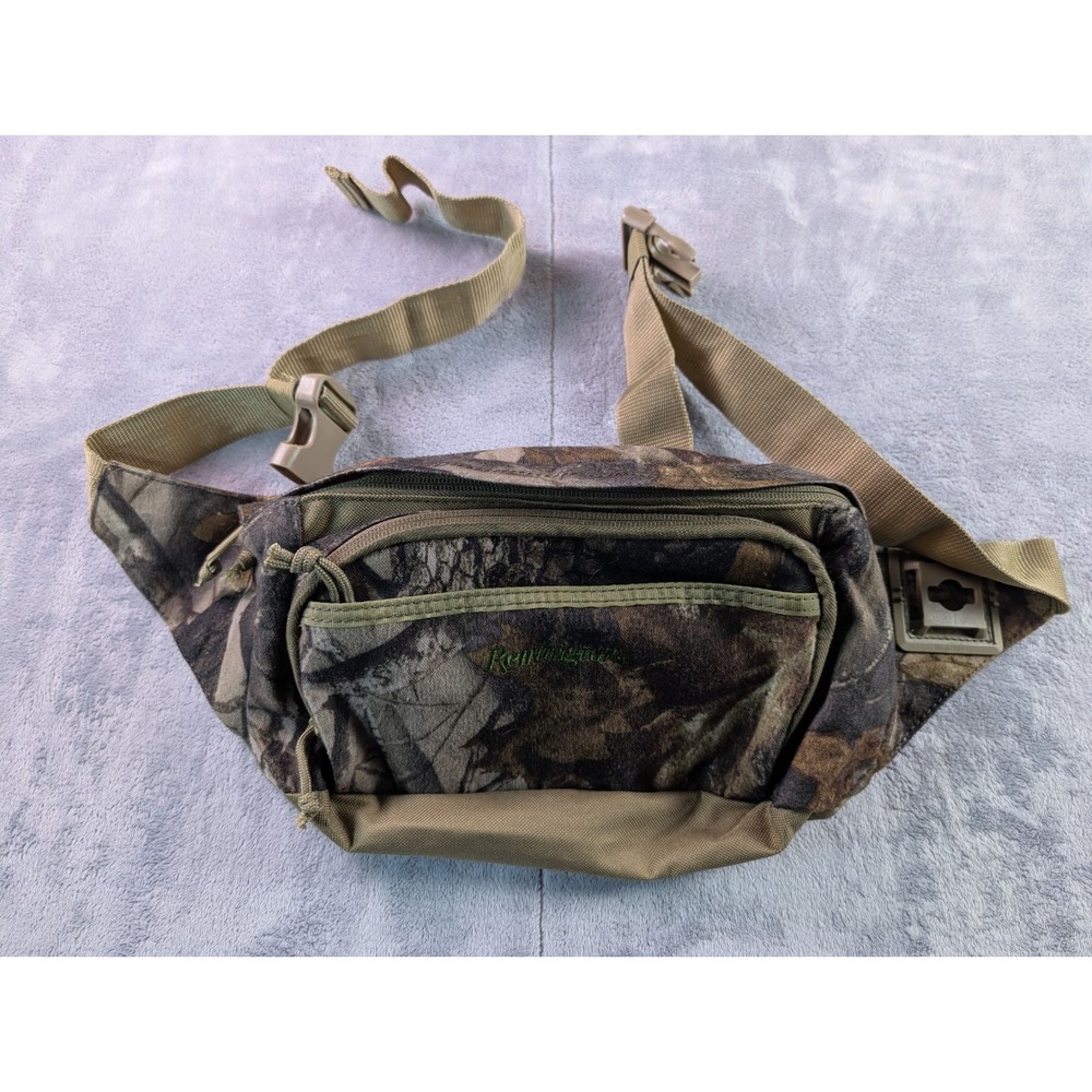 Remington Camouflage Fanny Pack Waist Bag Hunting Fishing Canvas Brown Green